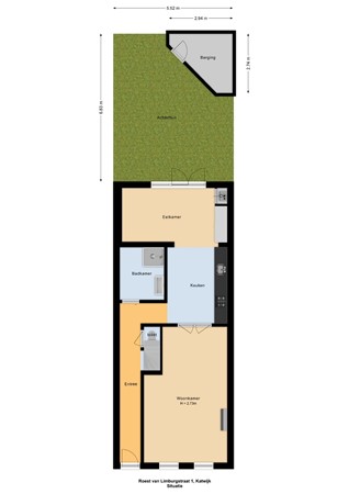 Floorplan - Roest van Limburgstraat 1, 2225 NM Katwijk